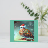 Weihnachtsschildkröte 3 feiertagspostkarte (Stehend Vorderseite)