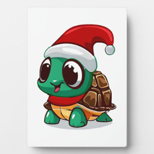 Weihnachtsschildkröte Fotoplatte