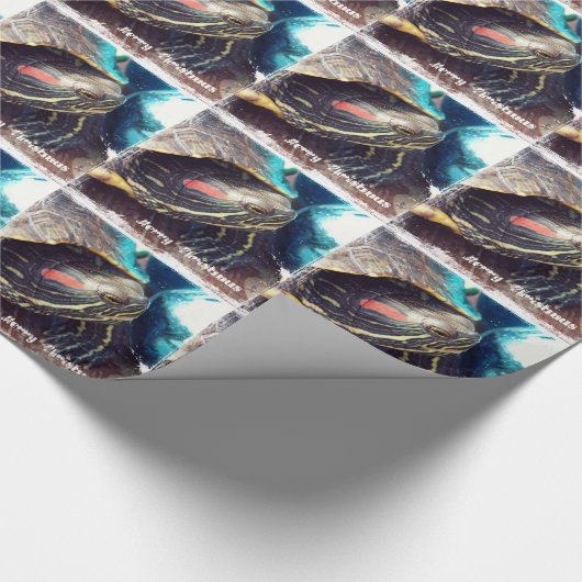 Weihnachtsschildkröte Geschenkpapier (Ecke)