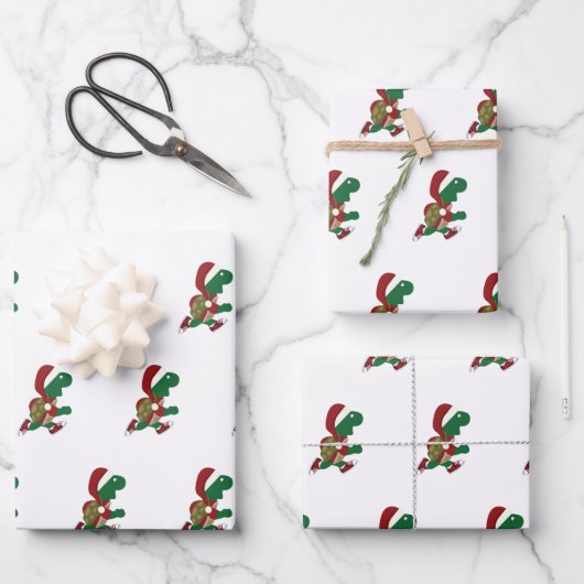 Weihnachtsschildkröte Geschenkpapier Set (Vorderseite)