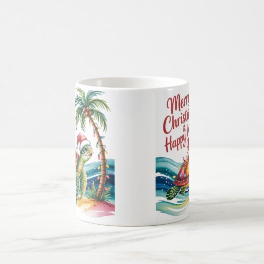 Weihnachtsschildkröte im Paradies Kaffeetasse (Mittel)