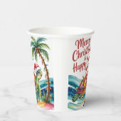 Weihnachtsschildkröte im Paradies Pappbecher (Rechts)