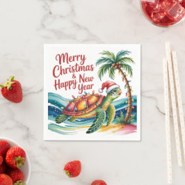 Weihnachtsschildkröte im Paradies Serviette