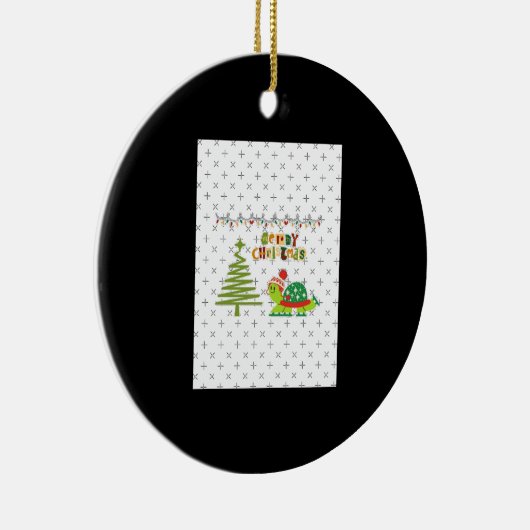 Weihnachtsschildkröte Keramik Ornament (Rechts)