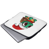 Weihnachtsschildkröte Laptopschutzhülle (Vorne Knopf)