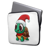 Weihnachtsschildkröte Laptopschutzhülle (Vorderseite Links)
