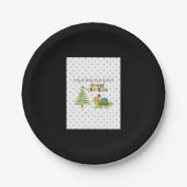 Weihnachtsschildkröte Pappteller (Vorderseite)