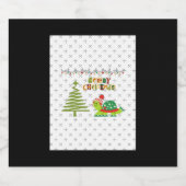 Weihnachtsschildkröte Schaumweinetikett (Einzelnes Label)