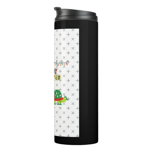 Weihnachtsschildkröte Thermosbecher (Nach rechts gedreht)