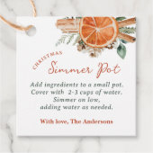 Weihnachtsschimmer Pot Stovetop Potpourri Geschenk Geschenkanhänger (Vorderseite)