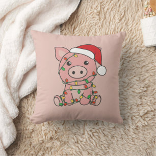 Weihnachtsschlachttiere Schwein Kissen