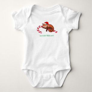 Weihnachtsschlafen Rote Panda (individuell einstel Baby Strampler