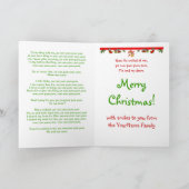 Weihnachtsschlagzeuger-Junge Feiertagskarte (Innenseite)