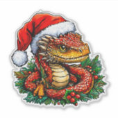 Weihnachtsschlange Aufkleber (Vorderseite)