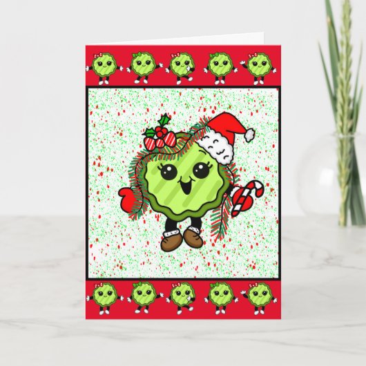 Weihnachtsschlange | Funny Holiday Pickle Karte (Vorderseite)