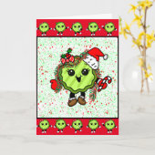 Weihnachtsschlange | Funny Holiday Pickle Karte (Gelbe Blume)