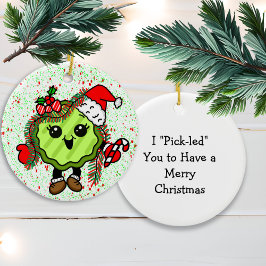 Weihnachtsschlange | Funny Holiday Pickle Keramik Ornament