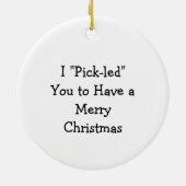 Weihnachtsschlange | Funny Holiday Pickle Keramik Ornament (Hinten)