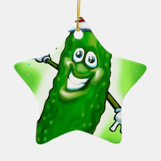 Weihnachtsschlange Keramik Ornament (Vorne)