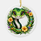 Weihnachtsschlange Keramik Ornament (Vorne)