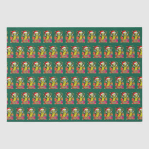 Weihnachtsschlange mit Weihnachtsmannmütze Seidenpapier