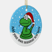 Weihnachtsschlange Personalisiert Keramik Ornament (Rechts)