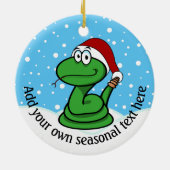 Weihnachtsschlange Personalisiert Keramik Ornament (Hinten)