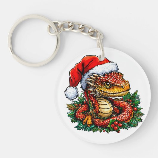 Weihnachtsschlange Schlüsselanhänger (Vorderseite)