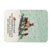 Weihnachtsschlange Weihnachtskarte Magnet (Horizontal)