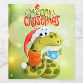 Weihnachtsschlange Weinetikett (Einzelnes Label)