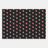 Weihnachtsschlauch Weihnachtsmannmütze stilvoll mo Geschenkpapier Set (Vorderseite)