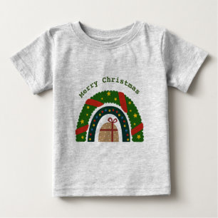 Weihnachtsschleife mit einem Geschenk Baby T-shirt