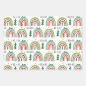 Weihnachtsschleifpapier Geschenkpapier Set (Vorderseite)