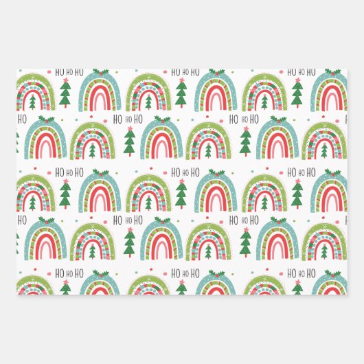 Weihnachtsschleifpapier Geschenkpapier Set (Vorderseite)