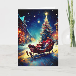 Weihnachtsschlitten Karte