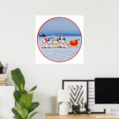 Weihnachtsschlitten Poster (Heimbüro)