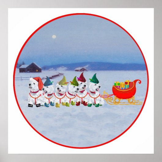 Weihnachtsschlitten Poster (Vorne)