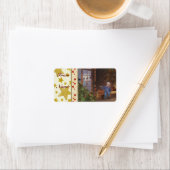 Weihnachtsschlitten rechteck iger aufkleber adressaufkleber (Insitu)