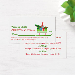 Weihnachtsschlitz, Weihnachts-Party Raffle Tickets