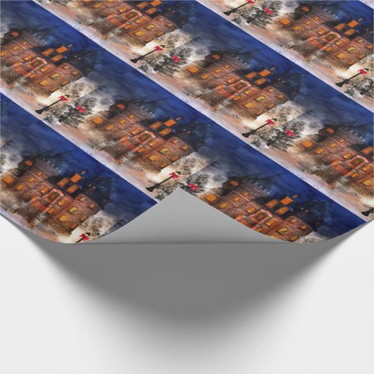 Weihnachtsschloss Geschenkpapier (Ecke)