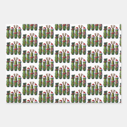 Weihnachtsschlösser in Jar Gift Wrap Wrapping Papi Geschenkpapier Set (Vorderseite 3)