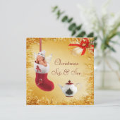 WeihnachtsSchlückchen u. sehen Baby-u. Einladung (Stehend Vorderseite)