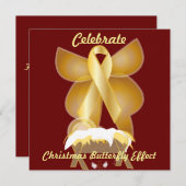 Weihnachtsschmetterlingseffekt individuell gestalt einladung (Vorne/Hinten)