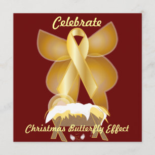 Weihnachtsschmetterlingseffekt individuell gestalt einladung