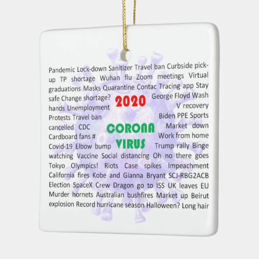 Weihnachtsschmuck 2020 für Corona Virus (Links)