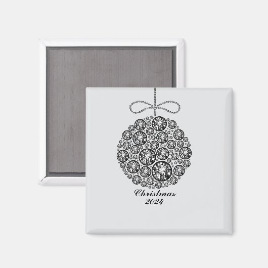 Weihnachtsschmuck 2024 magnet (Vorderseite/Rückseite)