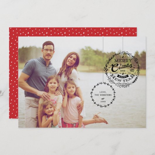 Weihnachtsschmuck 2 feiertagskarte (Vorne/Hinten)