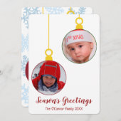 Weihnachtsschmuck, 2 Foto Cutout-Urlaubskarte Feiertagskarte (Vorne/Hinten)