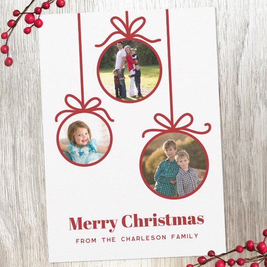 Weihnachtsschmuck 3 Foto Feiertagskarte