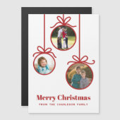 Weihnachtsschmuck 3 Foto Magnetkarte (Vorne/Hinten)